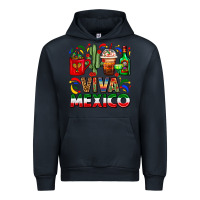 Navy Viva Mexico Coffee Cups With Cactus And Tequila Urban Hoodie - FaDigitalArtStudio