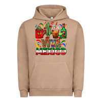 Pigment Burro Viva Mexico Coffee Cups With Cactus And Tequila Urban Hoodie - FaDigitalArtStudio