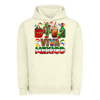 Pigment Pistachio Viva Mexico Coffee Cups With Cactus And Tequila Urban Hoodie - FaDigitalArtStudio
