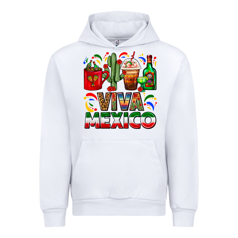 Viva Mexico Coffee Cups With Cactus And Tequila Urban Hoodie by FaDigitalArtStudio | Teevron