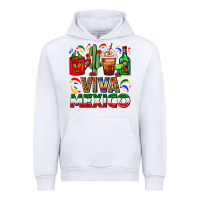 White Viva Mexico Coffee Cups With Cactus And Tequila Urban Hoodie - FaDigitalArtStudio