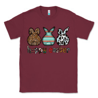 Burgundy Happy Easter Classic Tee - CowhideDigitalArt