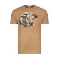 Vintage Camel Charolais Cattle Face Vintage Tee - LillyAllenDesigns