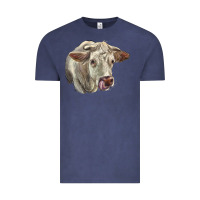 Vintage Denim Charolais Cattle Face Vintage Tee - LillyAllenDesigns