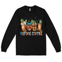 Black moody before coffee Long Sleeve Tee - MaliasSmallBusiness