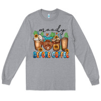 Heather Grey moody before coffee Long Sleeve Tee - MaliasSmallBusiness