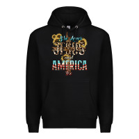 Black She loves Jesus and America too sunflower Premium Hoodie - HowdyJamesFarm