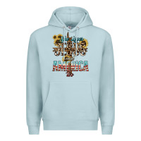 Blue Mist She loves Jesus and America too sunflower Premium Hoodie - HowdyJamesFarm