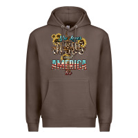 Coffee She loves Jesus and America too sunflower Premium Hoodie - HowdyJamesFarm