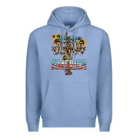 Colony Blue She loves Jesus and America too sunflower Premium Hoodie - HowdyJamesFarm