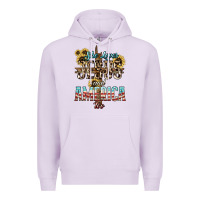 Lilac She loves Jesus and America too sunflower Premium Hoodie - HowdyJamesFarm