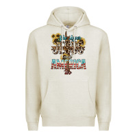 Oatmeal Heather She loves Jesus and America too sunflower Premium Hoodie - HowdyJamesFarm
