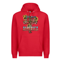 Red She loves Jesus and America too sunflower Premium Hoodie - HowdyJamesFarm