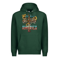 Sports Green She loves Jesus and America too sunflower Premium Hoodie - HowdyJamesFarm