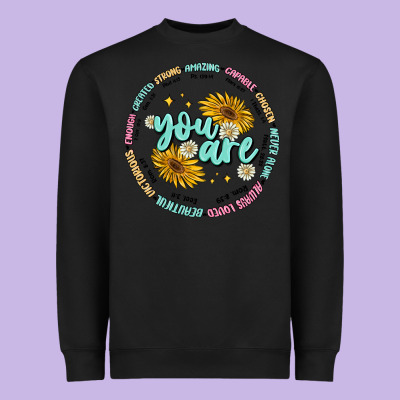 You Are Inspiration Heavyweight Sweatshirt Designed By Maliassmallbusiness