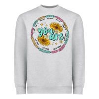 Heather Grey you are inspiration Heavyweight Sweatshirt - MaliasSmallBusiness