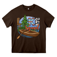 Chocolate Brown lake squad Heavy Core Tee - HRA Design Shop