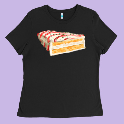 White Christmas Cake Ladies Tee Designed By Fadigitalartstudio