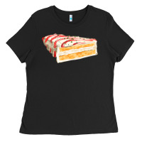 Black white christmas cake Ladies Tee - FaDigitalArtStudio