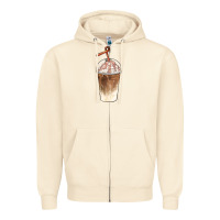 Sandshell iced coffee with cream Zipper Hoodie - BarkalooDesign