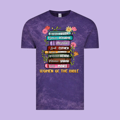 The Original Women Of The Bible Books Full Color Vintage Tee Designed By Jahusdesignshop