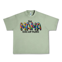 Oil Green this mama loves her puzzle Urban Heavy Tee - MaliasSmallBusiness
