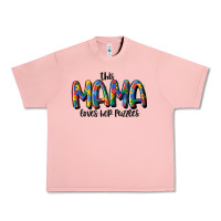 Salmon this mama loves her puzzle Urban Heavy Tee - MaliasSmallBusiness
