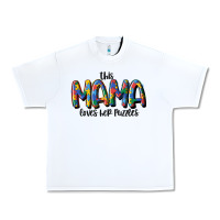 White this mama loves her puzzle Urban Heavy Tee - MaliasSmallBusiness