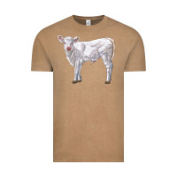 Vintage Coffee charolais calf Vintage Tee - LillyAllenDesigns