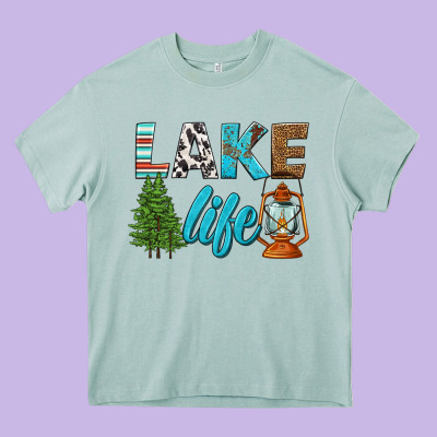 Lake Life Heavy Core Tee Designed By Hra Design Shop