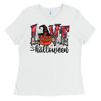 White love halloween Ladies Tee - CowhideDigitalArt