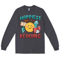 Smoke happiest when i'm reading Long Sleeve Tee - MaliasSmallBusiness