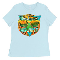 Baby Blue sunshine & lakewater Ladies Tee - JahusDesignShop