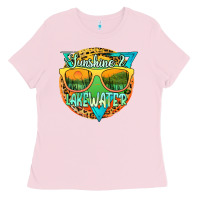 Bubblegum Pink sunshine & lakewater Ladies Tee - JahusDesignShop