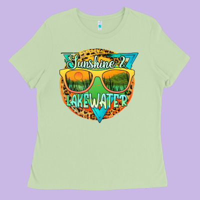 Sunshine & Lakewater Ladies Tee Designed By Jahusdesignshop