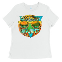 White sunshine & lakewater Ladies Tee - JahusDesignShop