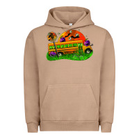 Pigment Burro Halloween School Bus Urban Hoodie - FaDigitalArtStudio