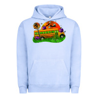 Pigment Grape Ice Halloween School Bus Urban Hoodie - FaDigitalArtStudio