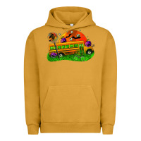 Pigment Peanut Butter Halloween School Bus Urban Hoodie - FaDigitalArtStudio