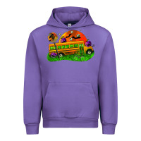 Tulip Halloween School Bus Urban Hoodie - FaDigitalArtStudio