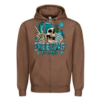 Chestnut freezing to death winter skull Zipper Hoodie - Jasminsmagicworld