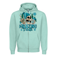 Seafoam freezing to death winter skull Zipper Hoodie - Jasminsmagicworld