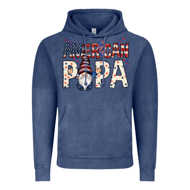 American Papa With Gnome Vintage Hoodie by NancyCooperArtShop | Teevron