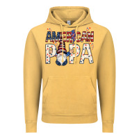 Vintage Mustard american papa with gnome Vintage Hoodie - NancyCooperArtShop
