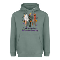 Sage Get in ghoulies were going haunting Heavyweight Hoodie - NancyCooperArtShop