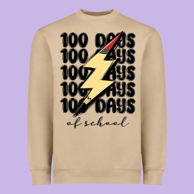 100 Days Of School Heavyweight Sweatshirt Designed By Maliassmallbusiness