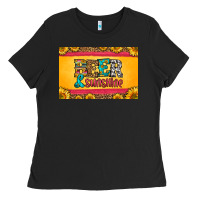 Black beer and sunshine skinny metal can holder Ladies Tee - HRA Design Shop