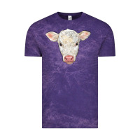 Cloud Purple charolais calf face Vintage Tee - LillyAllenDesigns