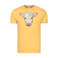 Vintage Mustard charolais calf face Vintage Tee - LillyAllenDesigns