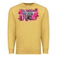 Antique Gold In October we wear pink Cancer Awareness Premium Sweatshirt - HowdyJamesFarm